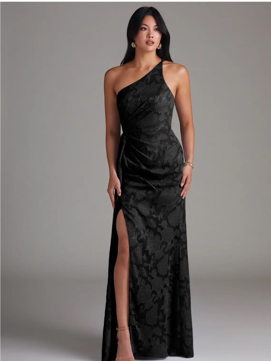 Azazie Dresses & Skirts - Azazie Black One-Shoulder Jacquard Evening Dress: BRAND NEW WITH TAG